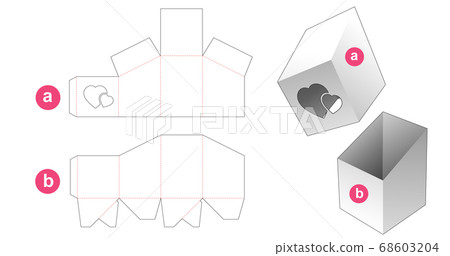 DIY packaging box die cut template DIY packaging box die cut template 68603204