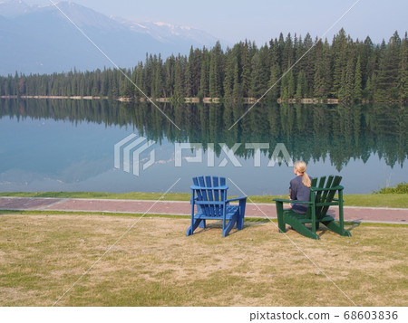 Canada Boss Lake facing Jasper Park Lodge 68603836