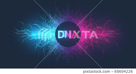 DNA helix, DNA strand, DNA Test. Molecule or atom, neurons. Abstract structure for science or medical background, banner. Scientific molecular vector illustration. DNA helix, DNA strand, DNA Test. Molecule or atom, neurons. Abstract structure for science or medical background, banner. Scientific molecular vector illustration. 68604226