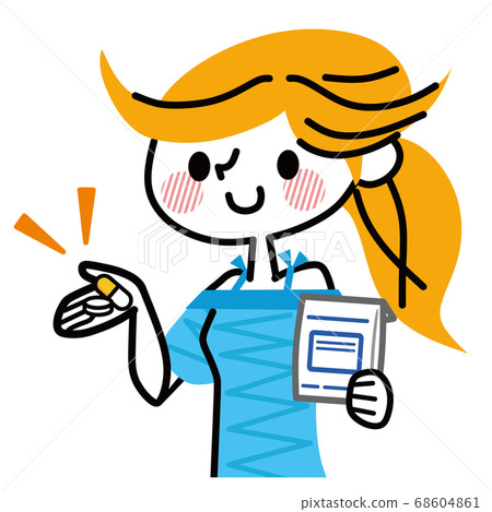 Woman taking medicine 68604861