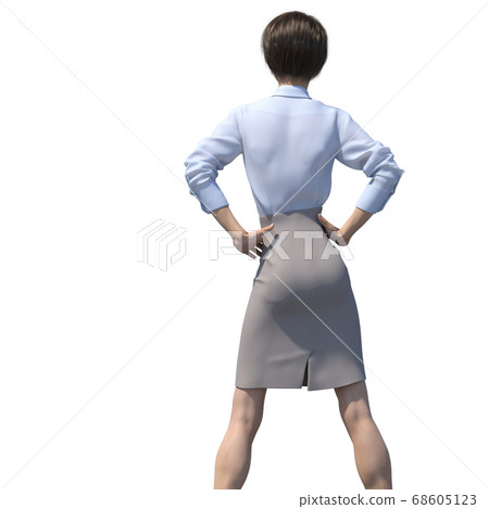 Business wear woman 3DCG illustration material 68605123