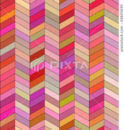 Seamless texture with parquet colored triangles. 68605695