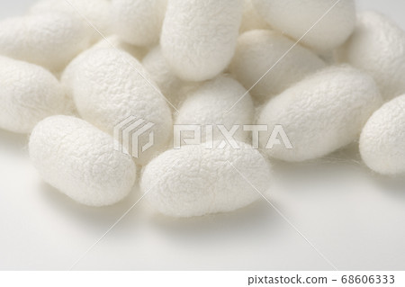 Lots of cocoon balls white background Lots of cocoon balls white background 68606333