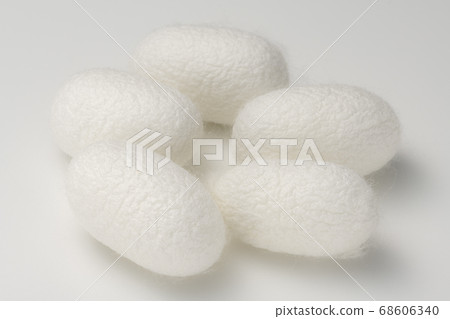 Lots of cocoon balls white background Lots of cocoon balls white background 68606340
