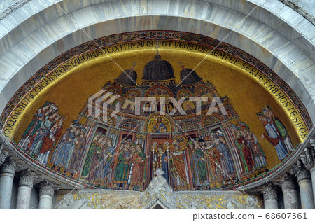 Venice, detail of the Basilica di San Marco 68607361