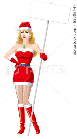 Santa Claus Bijin Placard Santa Claus Bijin Placard 68608447