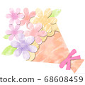 Bouquet watercolor gift material 68608459