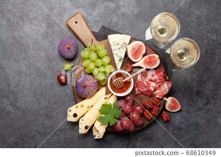 Antipasto plate. Appetizer board 68610349