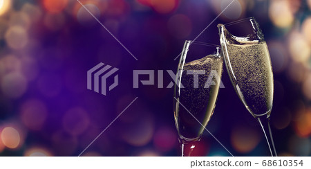 Christmas and New Year greeting card 68610354