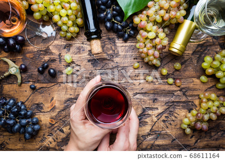 Glasses with wine Glasses with wine 68611164