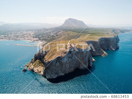Aerial view coastal town of Javea. Spain Aerial view coastal town of Javea. Spain 68611453