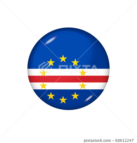 Round flag of Cape Verde. Vector illustration. Round flag of Cape Verde. Vector illustration. 68612247