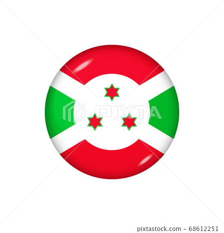 Round flag of Burundi. Vector illustration. 68612251