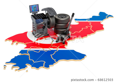Tire Fitting and Auto Service in North Korea 68612503