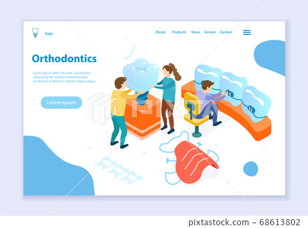Concept of orthodontics, web template 68613802