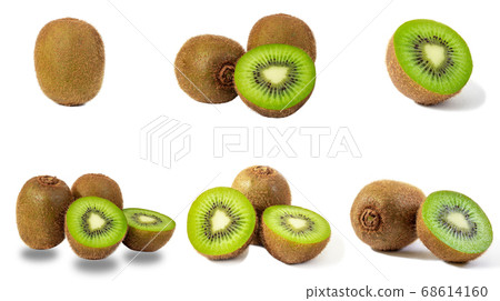 Kiwi fruit isolated on white background Kiwi fruit isolated on white background 68614160