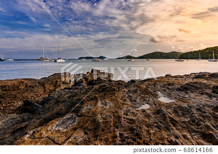 Seascape nature with sky and cloud in evening 68614166