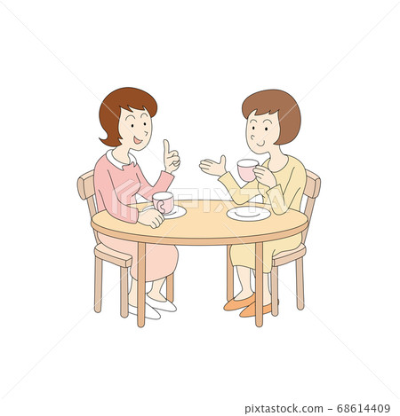 Mom friends to have tea Mom friends to have tea 68614409