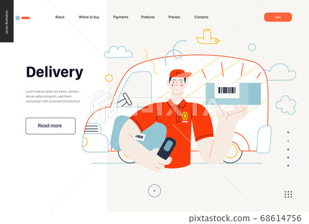 Business topics - delivery, web template Business topics - delivery, web template 68614756