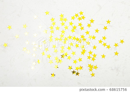 Gold glitter star on marble background 68615756