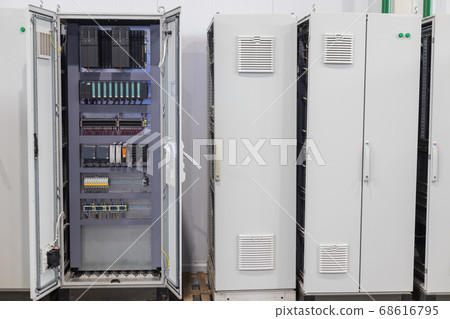 Industrial production of an electricity panel boards - opened board 68616795