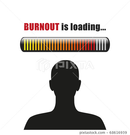 man silhouette burnout is loading man silhouette burnout is loading 68616939