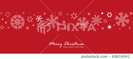 christmas card with snowflake border 68616942