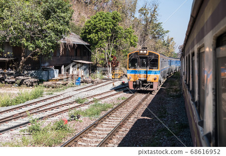 Diesel multiple unit of the local train. 68616952