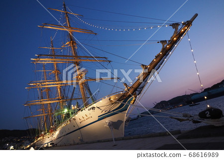 Nagasaki sailboat festival (night version) 68616989