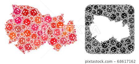 Map of Novosibirsk Region - Evil Virus Collage with Hole 68617162