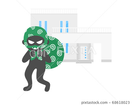 小偷闖入房子的插圖 68618023