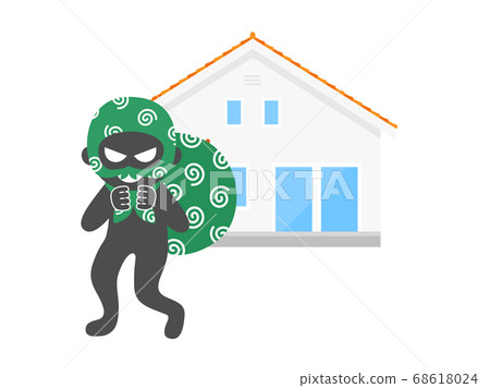 小偷闖入房子的插圖 68618024