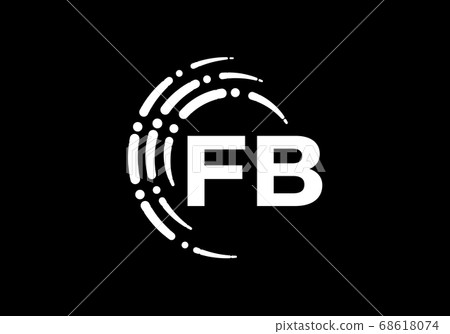 F B Initial Letter Logo design, Graphic... - Stock Illustration ...