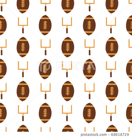 Seamless vector pattern American football... - Stock Illustration ...