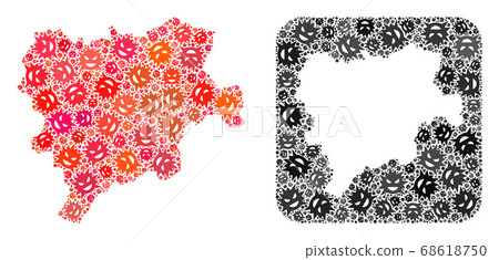 Map of Albacete Province - Evil Virus Mosaic with Empty Space Map of Albacete Province - Evil Virus Mosaic with Empty Space 68618750