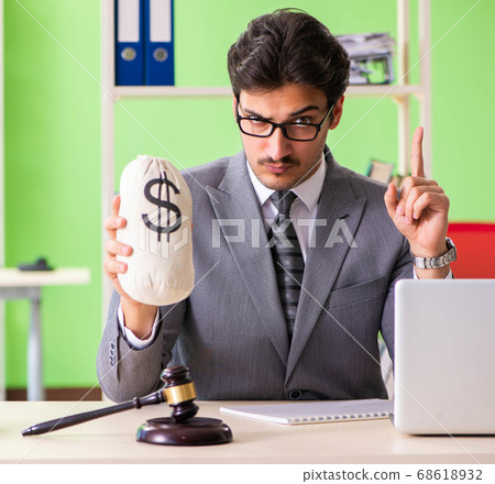 Young handsome lawyer working in the office Young handsome lawyer working in the office 68618932