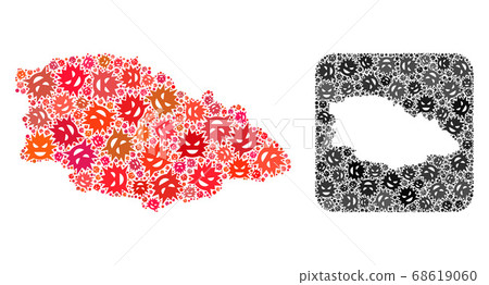Map of Gozo Island - Infection Mosaic with Hole Map of Gozo Island - Infection Mosaic with Hole 68619060