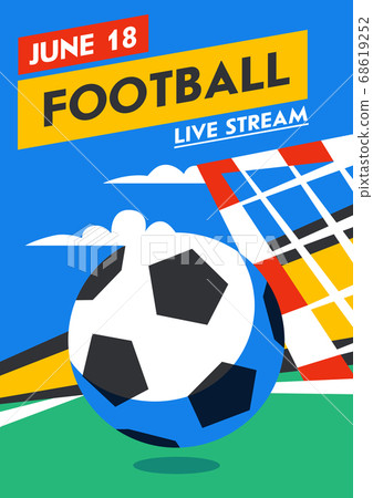 Football web banner. Live stream match.... - Stock Illustration ...