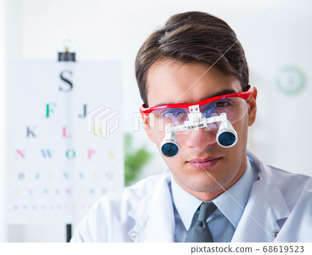 Eye doctor in eyecare concept in hospital 68619523