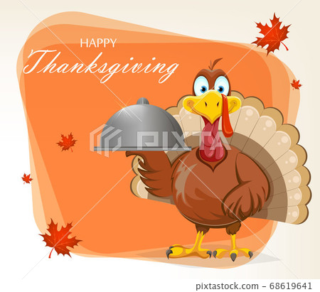 Happy Turkey Day Funny Happy Thanksgiving Day. Funny Turkey Bird - Stock Illustration [68619641] -  Pixta