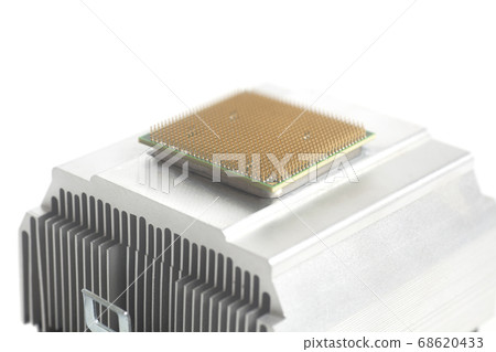 Central processing unit CPU microchip with metal Central processing unit CPU microchip with metal 68620433