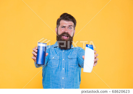 Versatile hygiene products for sale. Bearded man 68620623