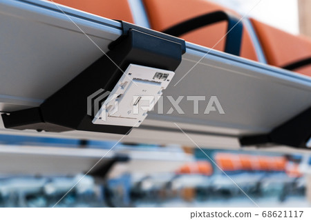 USB sockets in the seats in the airport lounge 68621117