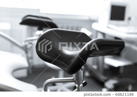 gynecologist chair, close-up of the footrest a gynecologist chair, close-up of the footrest a 68621186