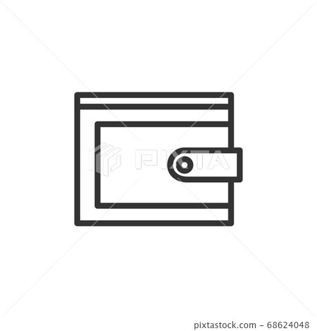 wallet icon with line style vector illustration wallet icon with line style vector illustration 68624048