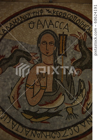 [Jordan] Madaba, Mosaic in the Church of St. John the Baptist 68624191
