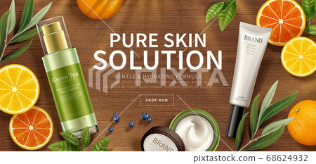 Natural skincare product ad 68624932