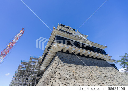 Kumamoto Castle during restoration and restoration work (photographed in August 2020) Kumamoto City, Kumamoto Prefecture 68625406