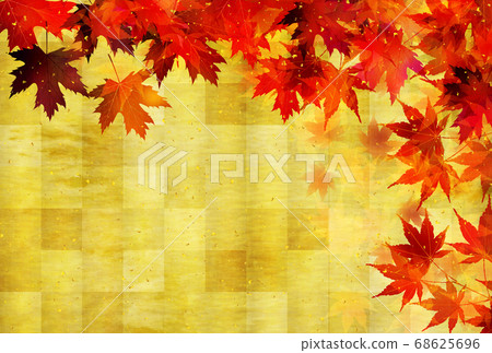  秋葉槭樹秋天背景 68625696