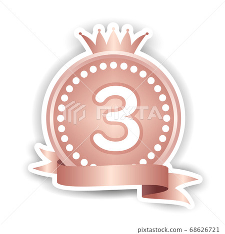 Crown medal copper icon Crown medal copper icon 68626721